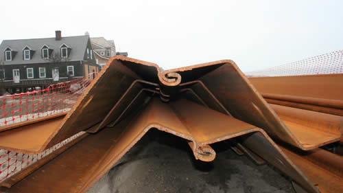 <p>45-foot long SKZ sheets manufactured using A690 marine grade steel</p>